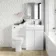 Trent Gloss White Combination Vanity Basin and Atlanta Toilet 1100mm - Right Handed