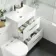 Avon Gloss White Combination Basin Drawer and Boston Toilet 1100mm
