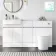 Foster Gloss White Combination Vanity Basin and Tucson Toilet 1500mm