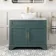 Lucia Midnight Green Vanity with Marble Top & Oval Counter Top Basin 1030mm - Brass Knurled Handles