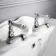 Cherwell Traditional Chrome Hot and Cold Basin & Bath Taps Set