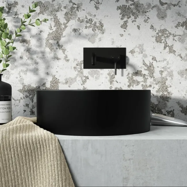 Louisiana Matt Black Round Counter Top Basin 355mm