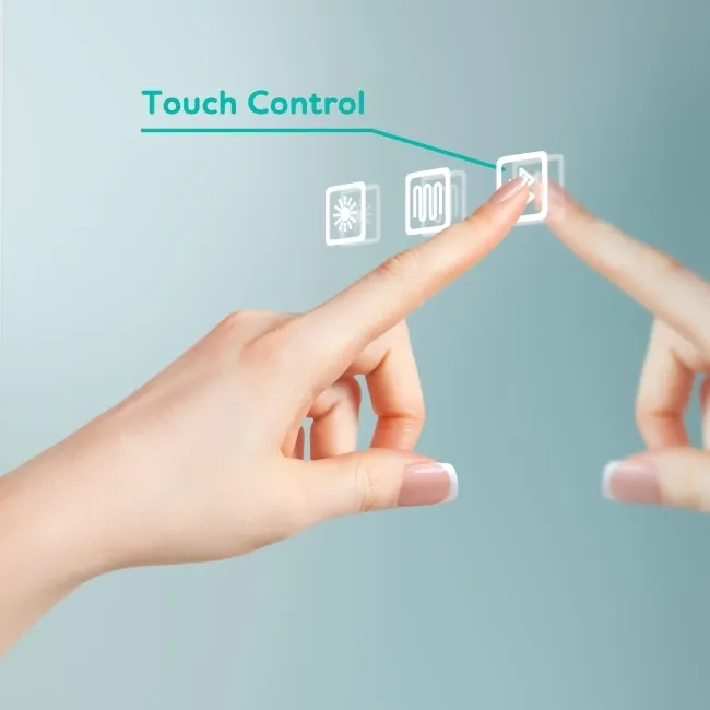 Mila Black Framed Backlit Illuminated LED Mirror With BLUETOOTH Speaker 600x1200mm