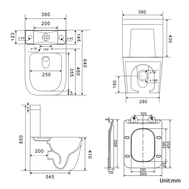 Nevada 2-In-1 Combined Wash Basin & Rimless Toilet With Premium Soft Close Slim Seat