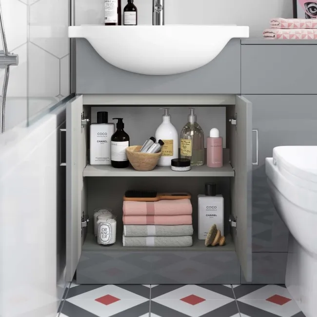 Quartz Stone Grey Combination Vanity Basin and Seattle Toilet 1050mm