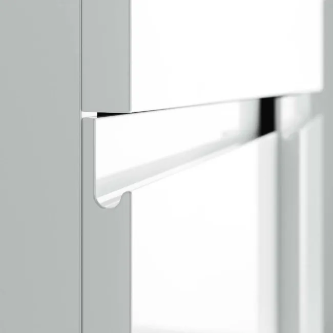 Trent Gloss White Vanity with Curved Counter Top Basin 600mm