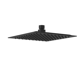 200mm Matt Black Square Stainless Steel Slim Shower Head