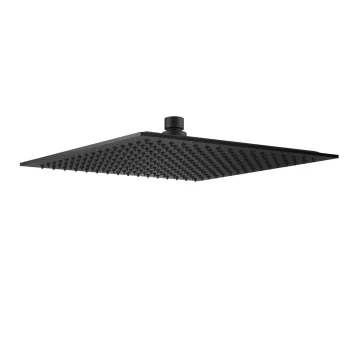 300mm Matt Black Square Stainless Steel Slim Shower Head