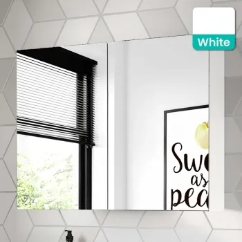 Gloss White Mirror Cabinet 800mm