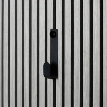 Trepanel Customise® Black Vertical Metal Hook with Black Screw