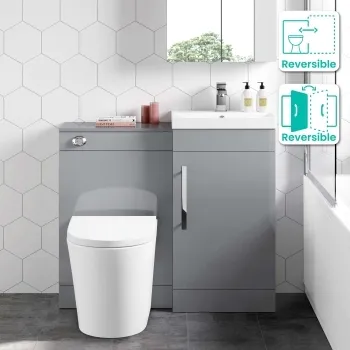 Avon Stone Grey Combination Vanity Basin and Boston Toilet 950mm