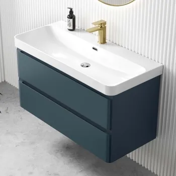 Corsica Inky Blue Basin Drawer Vanity 1000mm