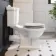 Lima Traditional Close Coupled Toilet With Cotton White Wooden Seat
