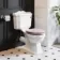 Lima Traditional Close Coupled Toilet With Cashmere Pink Wooden Seat