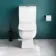 Portland Slimline 555 Depth Rimless Close Coupled Toilet With Soft Close Seat
