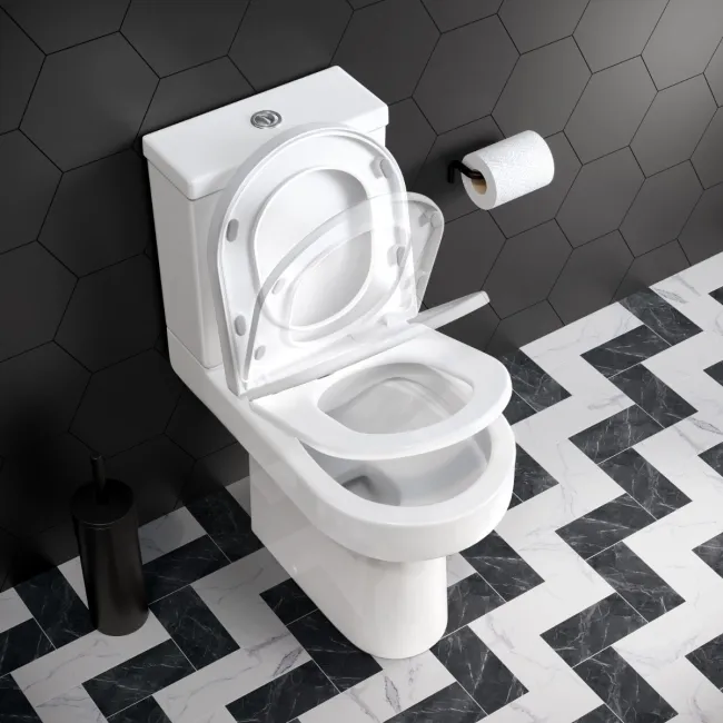 Lodi Rimless Comfort Height Close Coupled Toilet With Soft Close Seat