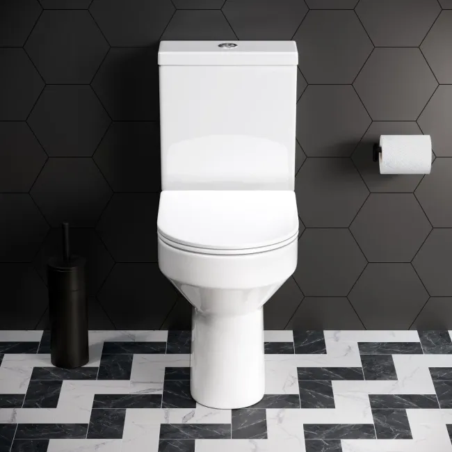 Lodi Rimless Comfort Height Close Coupled Toilet With Slim Soft Close Seat