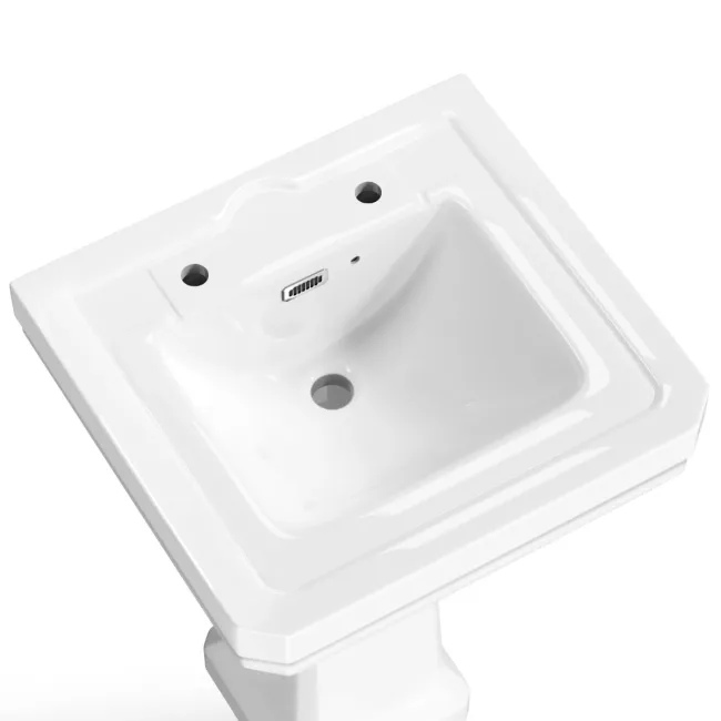 Enid Traditional Pedestal Basin Double Tap Hole 545mm