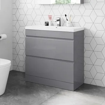 Trent Stone Grey Basin Drawer Vanity 800mm
