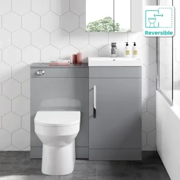 Avon Stone Grey Combination Vanity Basin and Miami Toilet 950mm