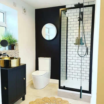 London Matt Black 6mm Pivot Shower Enclosure 760x760mm