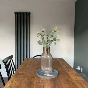 Athens Anthracite Double Column Vertical Traditional Radiator 1800x470mm