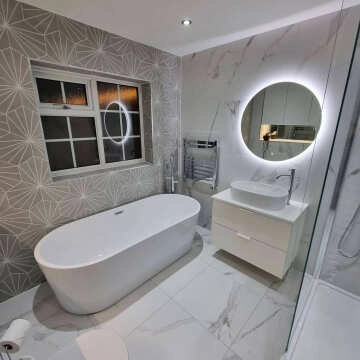 Aria Round Illuminated LED Mirror 800mm