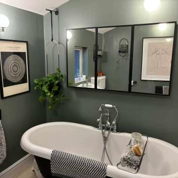 Mia Black Framed Mirror Cabinet 710x1200mm