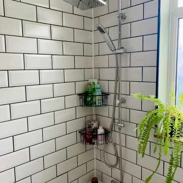 Lismore Square Chrome Shower Riser Kit