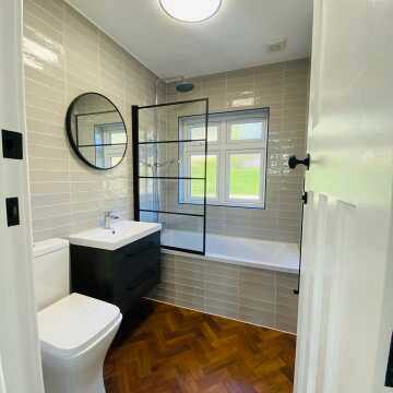 Mollie Black Framed Round Bathroom Mirror 600mm