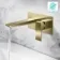 Ribble Brushed Brass Wall Mounted Basin Mixer Tap