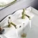 Beauly Traditional Brushed Brass Hot & Cold Basin Taps