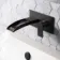 Eden Matt Black Waterfall Wall Mounted Bath Filler