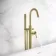 Selma Brushed Brass Freestanding Bath Shower Mixer Tap