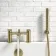 Lusk Brushed Brass Bath Filler & Handheld Shower