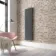 Faro Anthracite Double Flat Panel Vertical Radiator 1600x420mm