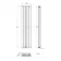 Faro Matt Black Double Flat Panel Vertical Radiator 1600x350mm