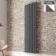 Faro Anthracite Single Flat Panel Vertical Radiator 1800x490mm