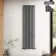 Marbella Anthracite Double Oval Panel Radiator 1800x480mm