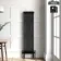Athens Matt Black Triple Column Vertical Traditional Radiator 1500x380mm