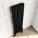 Athens Matt Black Triple Column Vertical Traditional Radiator 1500x380mm