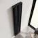 Marbella Matt Black Double Oval Panel Radiator 1800x360mm