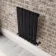 Faro Matt Black Single Flat Panel Horizontal Radiator 600x420mm
