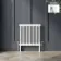 Athens White Double Column Horizontal Traditional Radiator 600x605mm