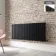 Faro Matt Black Single Flat Panel Horizontal Radiator 600x1400mm
