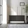 Athens Matt Black Triple Column Horizontal Traditional Radiator 600x1595mm