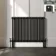 Athens Matt Black Triple Column Horizontal Traditional Radiator 750x1010mm