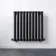 Marbella Matt Black Single Oval Panel Radiator 600x600mm