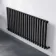 Marbella Matt Black Single Oval Panel Radiator 600x1200mm