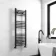 Barcelona Matt Black Straight Heated Towel Rail 1200x400mm